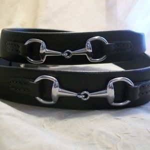 Leather - Black w/ 2 Bits 29"-35" Belt